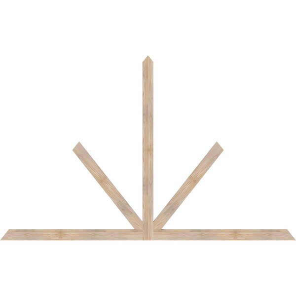 Ekena Millwork Saratoga Smooth Timber Gable Bracket, Douglas Fir, 96"W x 60"H x 1 1/2"D x 3 1/2"F, 15/12 Pitch GBW096X60X0204SAR00SDF - main